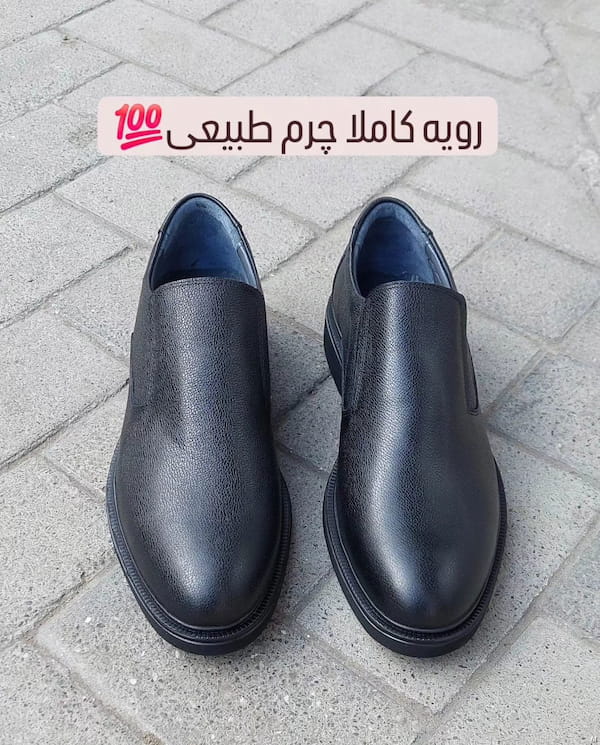 عکس-کفش روزمره طبی مردانه چرم مشکی