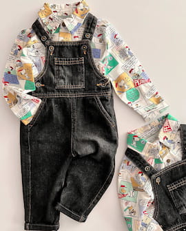 پیراهن بچگانه جین زغالی