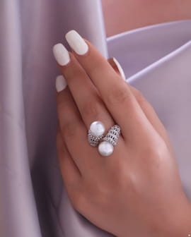 انگشتر زنانه نقره سفید