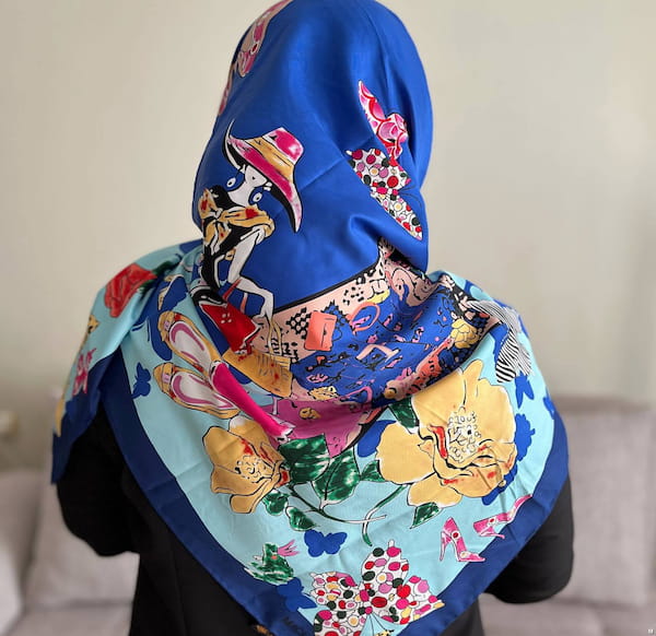 عکس-روسری بهاره زنانه ابریشم توییل