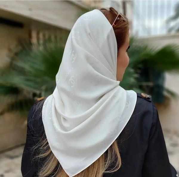 عکس-روسری زنانه ابریشم شنل