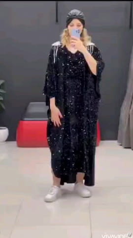 پیراهن زنانه مخمل مشکی