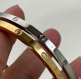 دستبند دخترانه استیل طلایی
