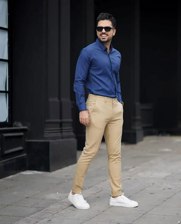 عکس-پیراهن آستین بلند مردانه تک رنگ