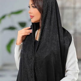 شال زنانه مشکی