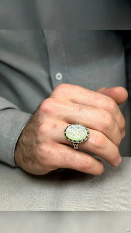 انگشتر مردانه نقره سبز