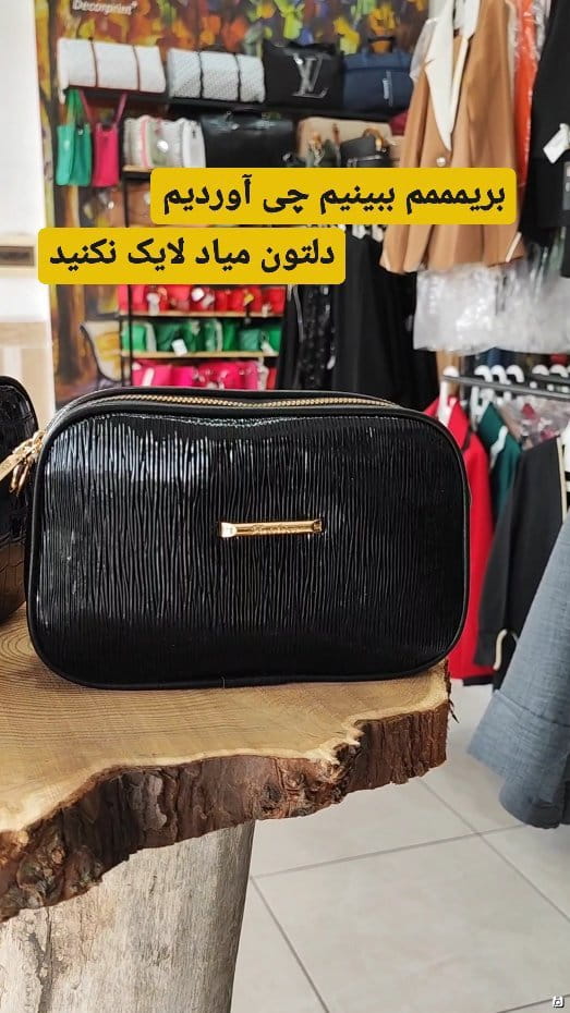 عکس-کیف زنانه ورنی مشکی