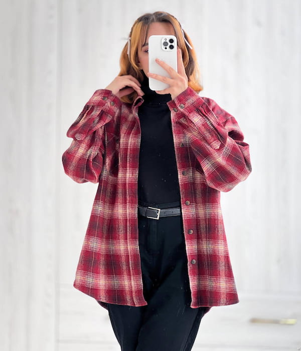 عکس-پیراهن چهارخونه زنانه سوییت