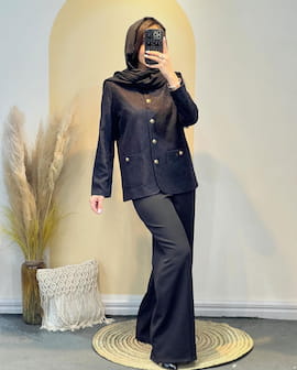 کت زنانه گیپور تک رنگ