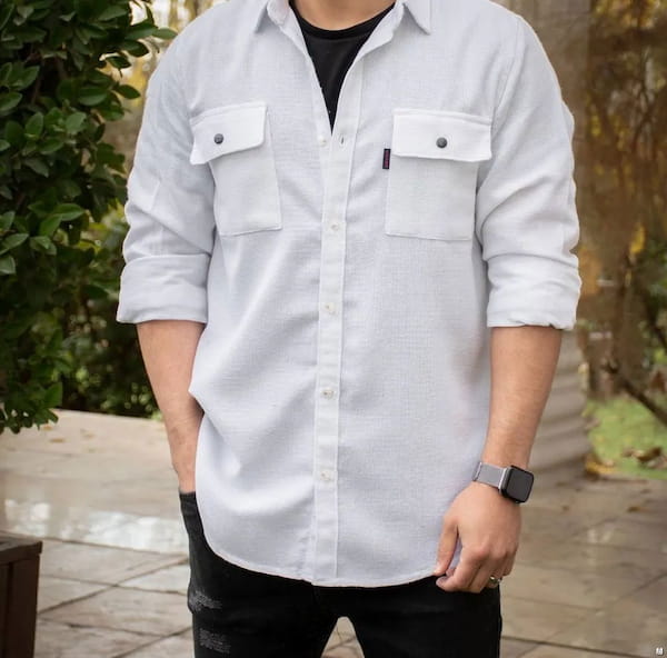 عکس-پیراهن آستین بلند مردانه کنف