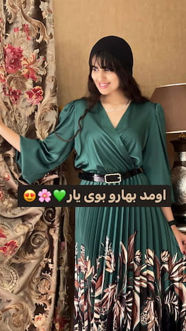 پیراهن بهاره زنانه ساتن