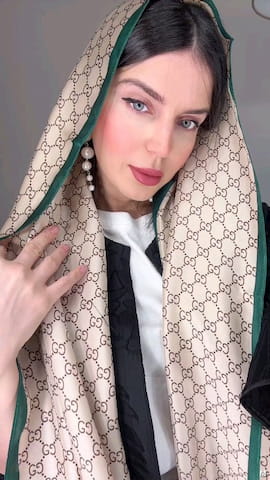 شال زنانه ساتن ابریشم