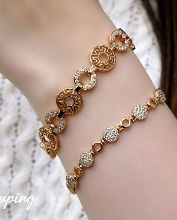 عکس-دستبند زنانه طلا ژوپینگ