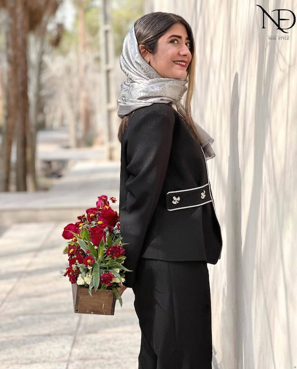 عکس-ست پوشاک زنانه کرپ مشکی