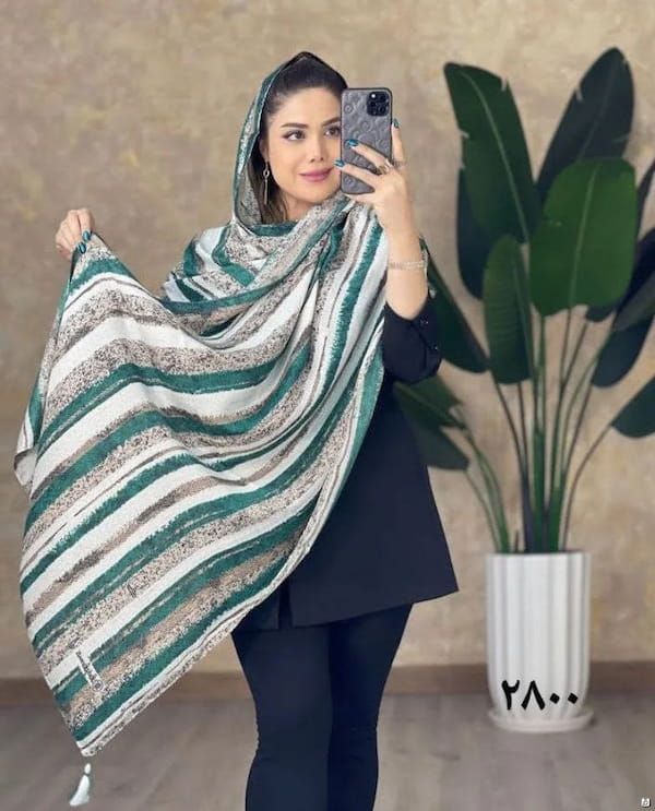 عکس-شال زنانه نخی