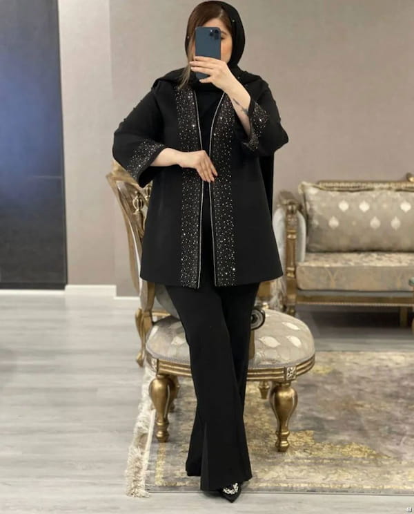 عکس-لباس مجلسی زنانه کرپ مازراتی