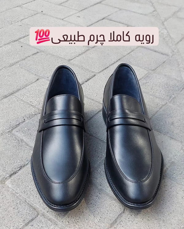 عکس-کفش روزمره مجلسی مردانه لاستیک مشکی