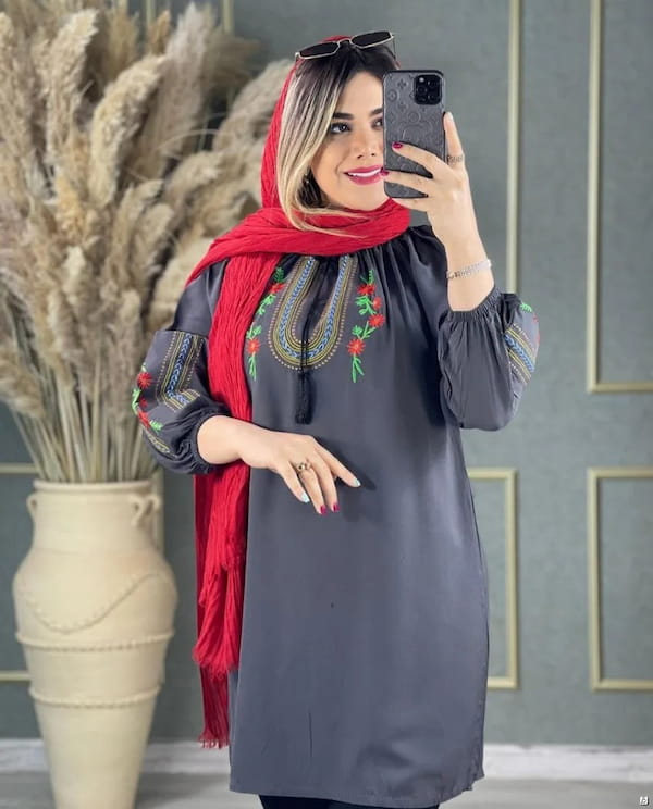 عکس-تونیک گلدوزی زنانه