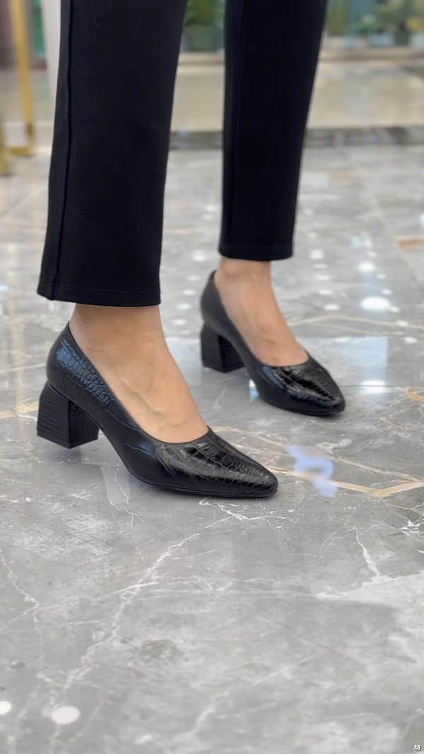 عکس-کفش روزمره مجلسی زنانه چرم طبیعی گاوی