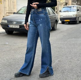 شلوار جین زنانه تک رنگ