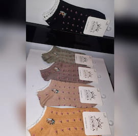 جوراب گلدوزی زنانه پنبه