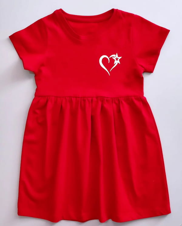 عکس-پیراهن قلبی دخترانه لاکرا