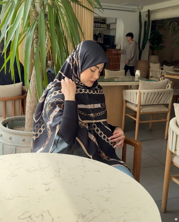 عکس-روسری زنانه پنبه مشکی