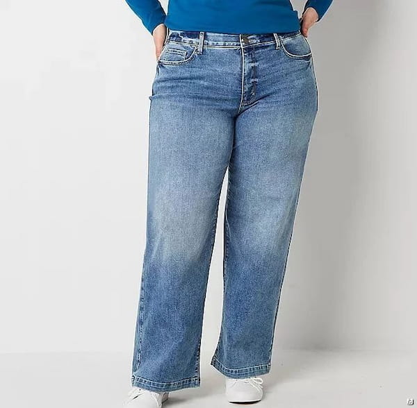 عکس-شلوار جین زنانه دمپا آبی روشن