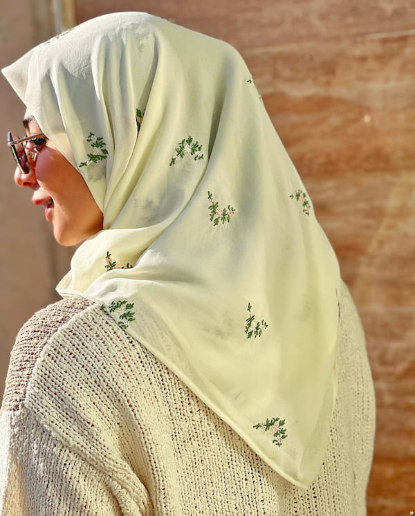 عکس-مینی اسکارف بهاره زنانه تک رنگ