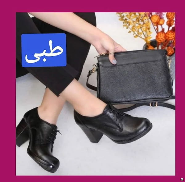 عکس-کفش روزمره طبی زنانه چرم