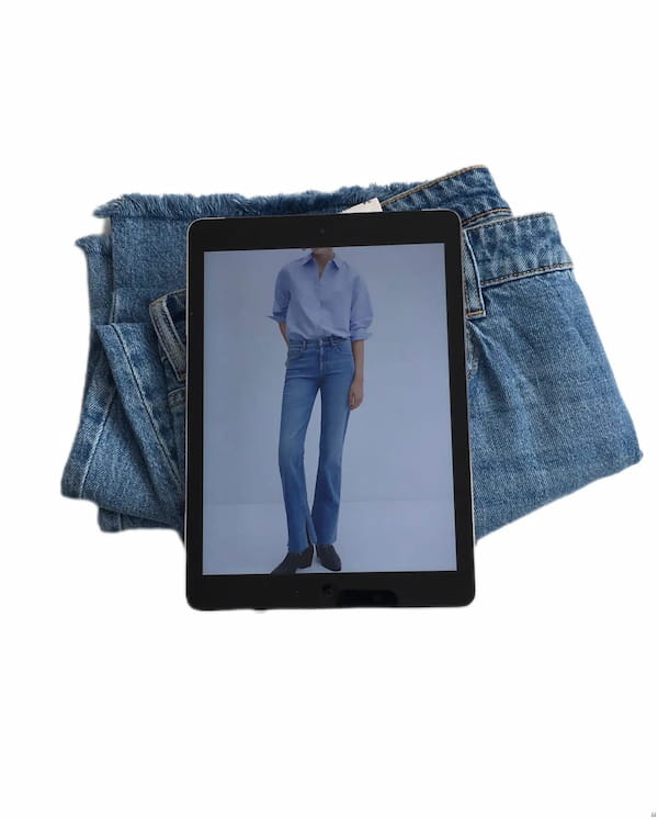 عکس-شلوار جین دمپا زنانه مانگو آبی