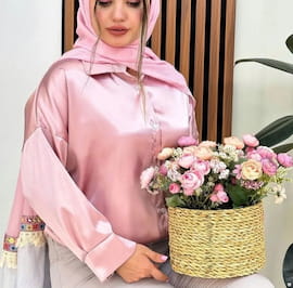 شومیز زنانه ساتن گوهری