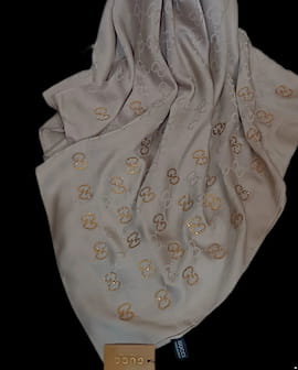 روسری زنانه ژاکارد گوچی طلایی