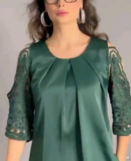 شومیز زنانه ساتن کرمی