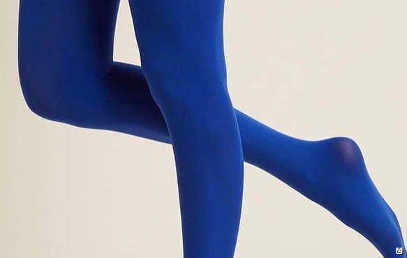 عکس-جوراب شلواری زنانه آبی کاربنی