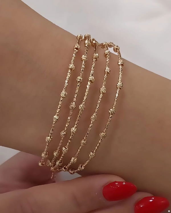 عکس-دستبند زنانه آبکاری طلا