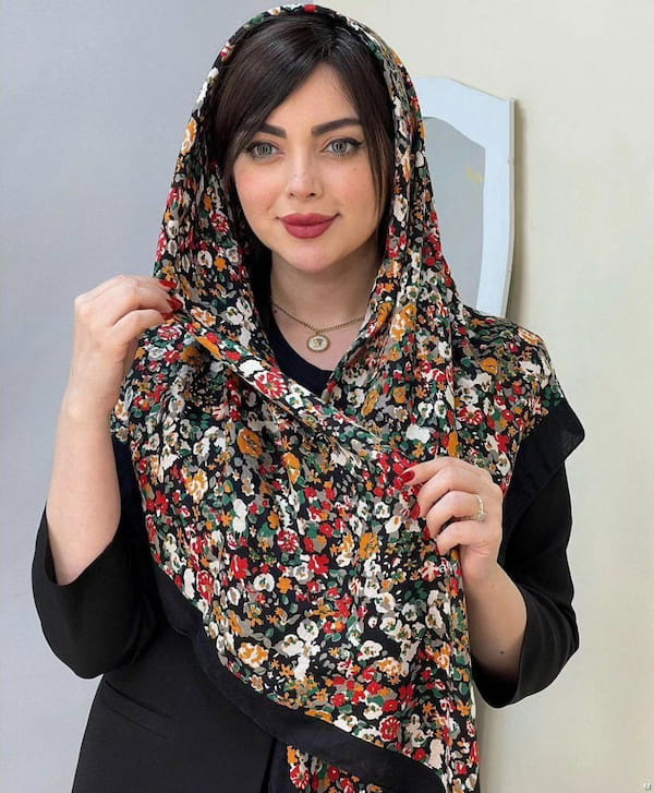 عکس-روسری زنانه نخی مشکی