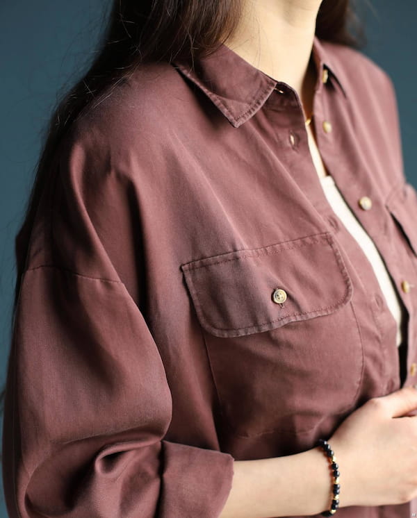 عکس-شومیز زنانه جین تک رنگ