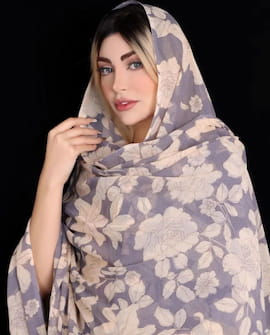 چادر گلدوزی زنانه تک رنگ