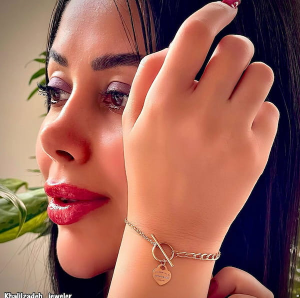 عکس-دستبند زنانه طلا تیفانی