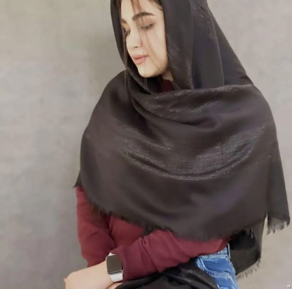 عکس-روسری زنانه لمه مشکی