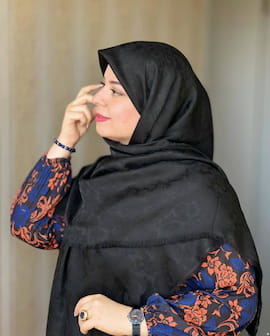 روسری زنانه ابریشم مشکی