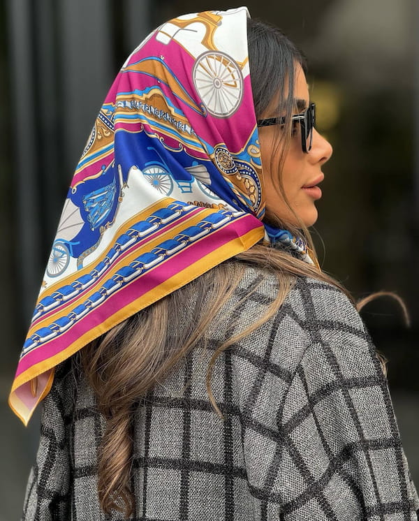 عکس-مینی اسکارف زنانه ابریشم توییل