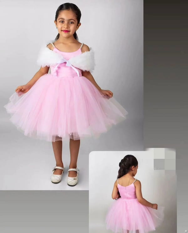 عکس-لباس مجلسی پرنسسی دخترانه تک رنگ