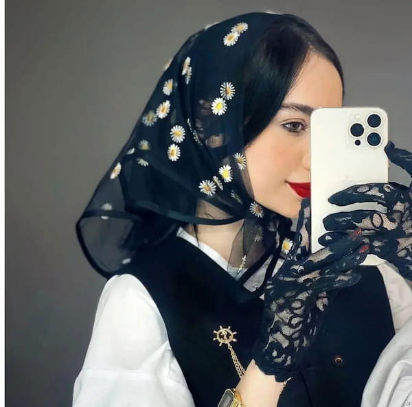 عکس-مینی اسکارف گلدوزی زنانه