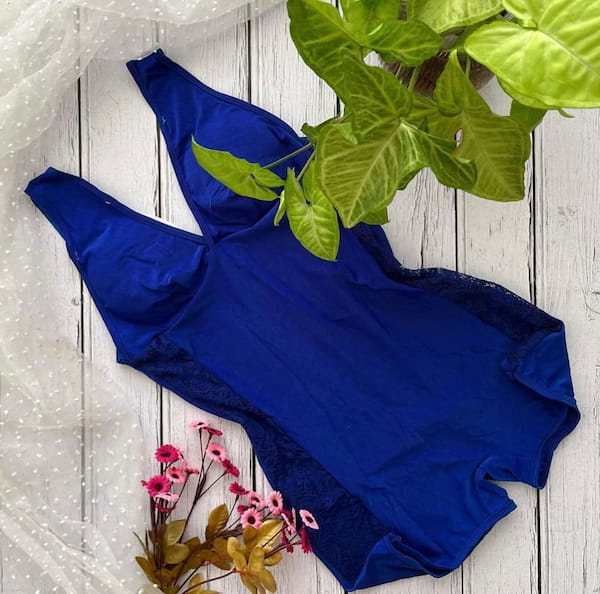 عکس-لباس شنا زنانه آبی کاربنی