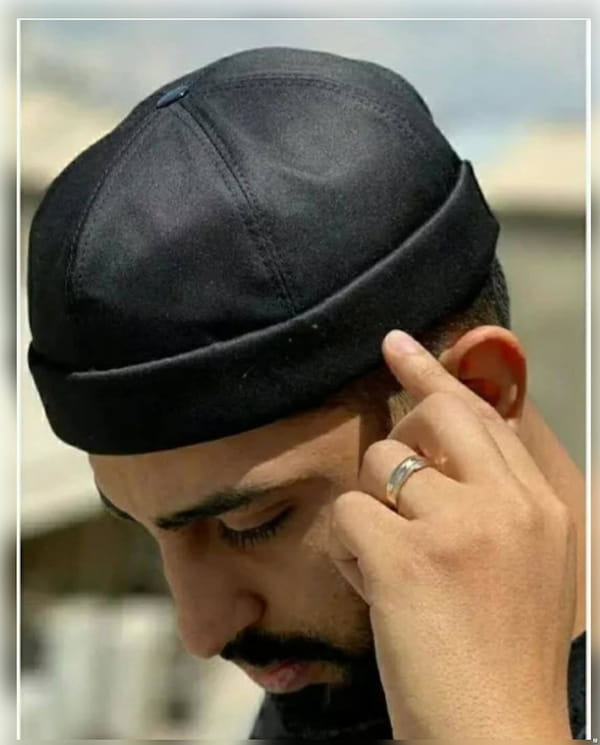 عکس-کلاه بچگانه کتان مشکی