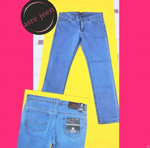 عکس-شلوار جین مردانه آبی روشن