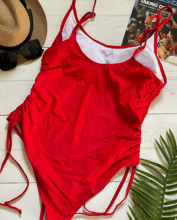 عکس-لباس شنا زنانه قرمز