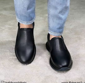کفش روزمره طبی مردانه چرم طبیعی مشکی